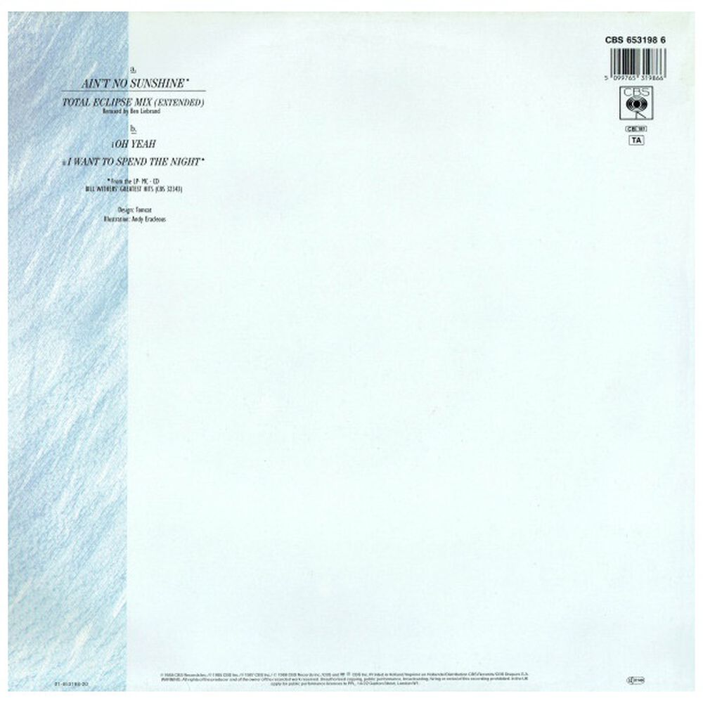 Bill Withers - Aint No Sunshine | 12" Maxi Single Usado image number 1.0
