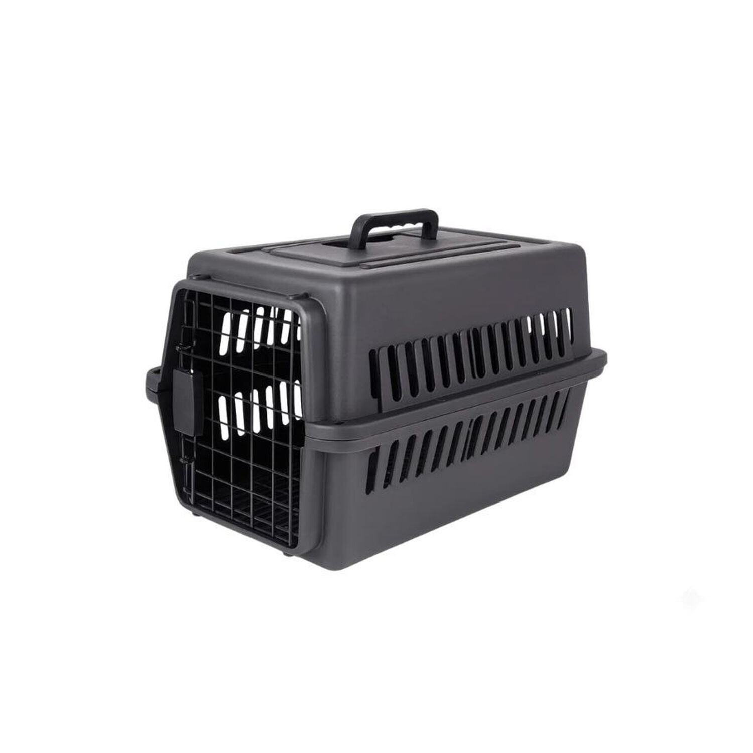 Jaula De Transporte Para Perros Gatos Caja Canil Pl&aacute;stico Negro image number 0.0