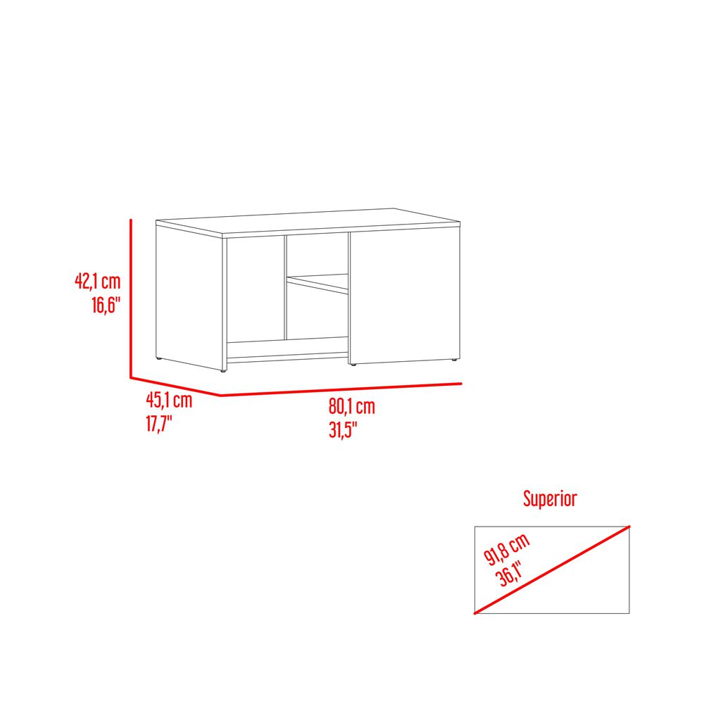 Mesa De Centro Fm Caf&eacute; Claro 42,1x80,1x45,1 Cm image number 5.0