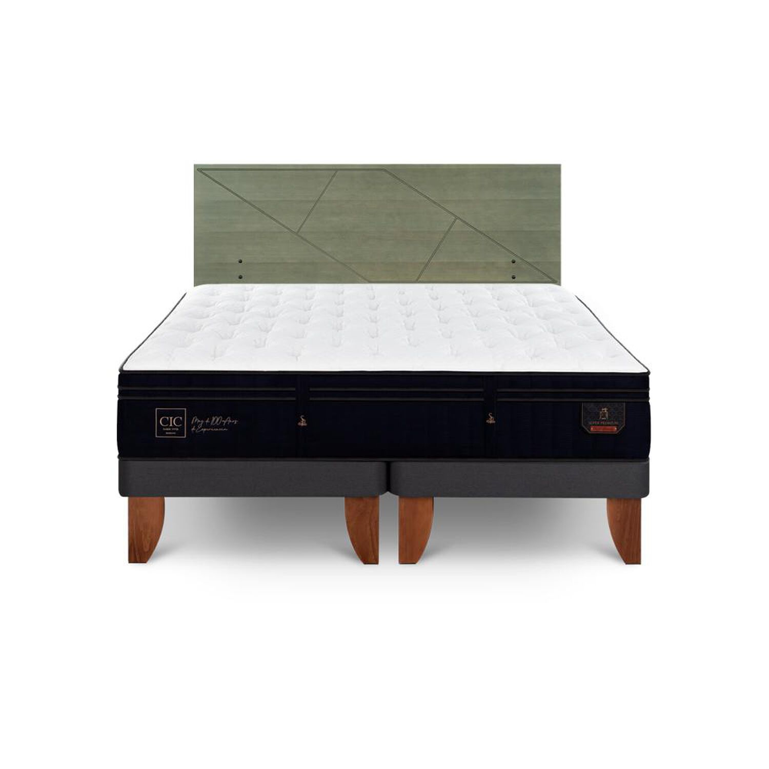 Cama Europea Cic Linea Premium / King / Base Dividida + Respaldo image number 0.0