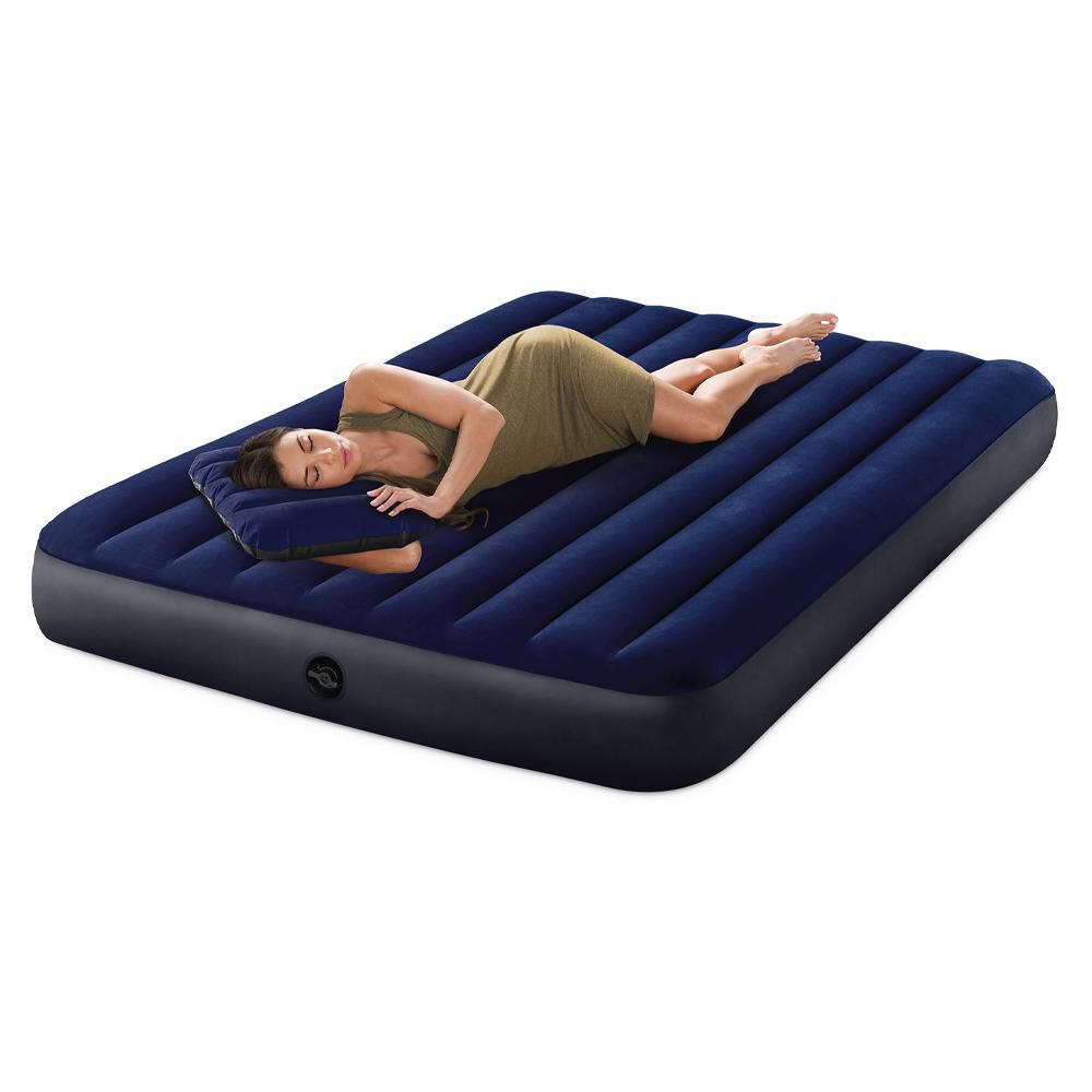 Colchon Inflable 2 Plazas Downy + Inflador Y 2 Almohadas Intex image number 2.0