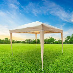 Toldo Terraza 3x3 M Reforzado Con Bolsa De Transporte Beige