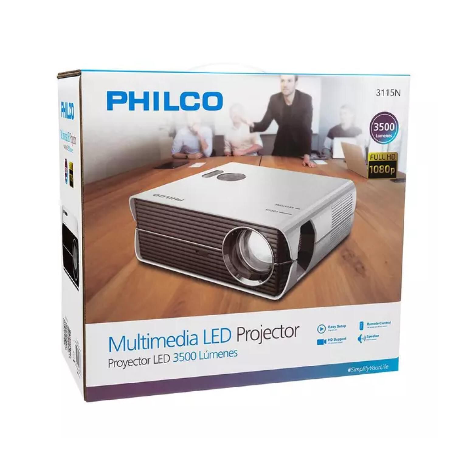 Video Proyector Fhd 3500 Lumenes Usb Hdmi Blanco 3115n Philco image number 3.0