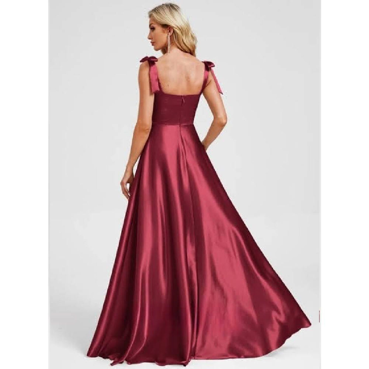 Vestido Maxi Satin - Bianca image number 1.0