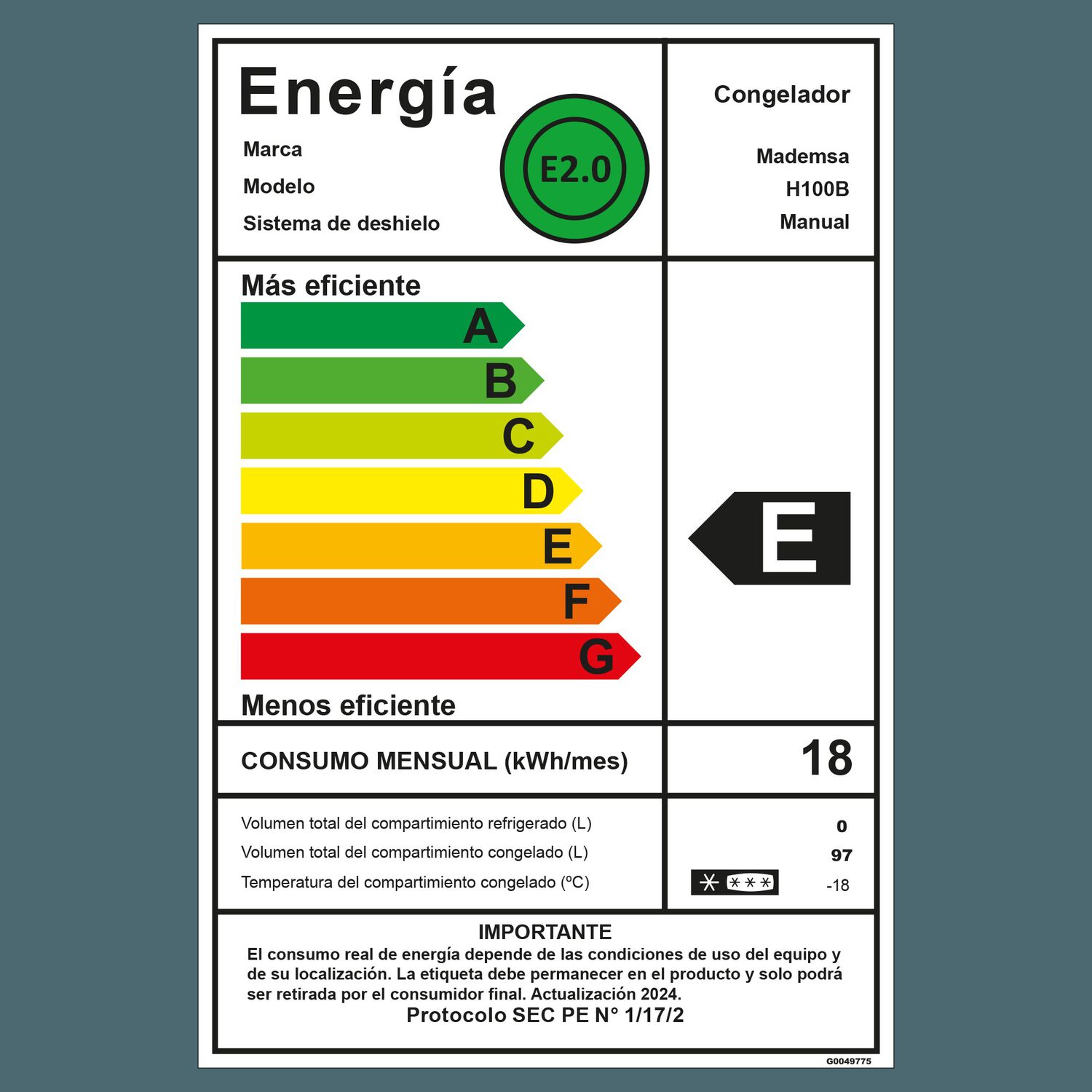 Congelador Freezer Horizontal Dual 97l Fr&iacute;o Directo H100b Negro image number 12.0