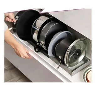 Rack Organizador Tapas Ollas Expandible Cocina Menaje Sart&eacute;n