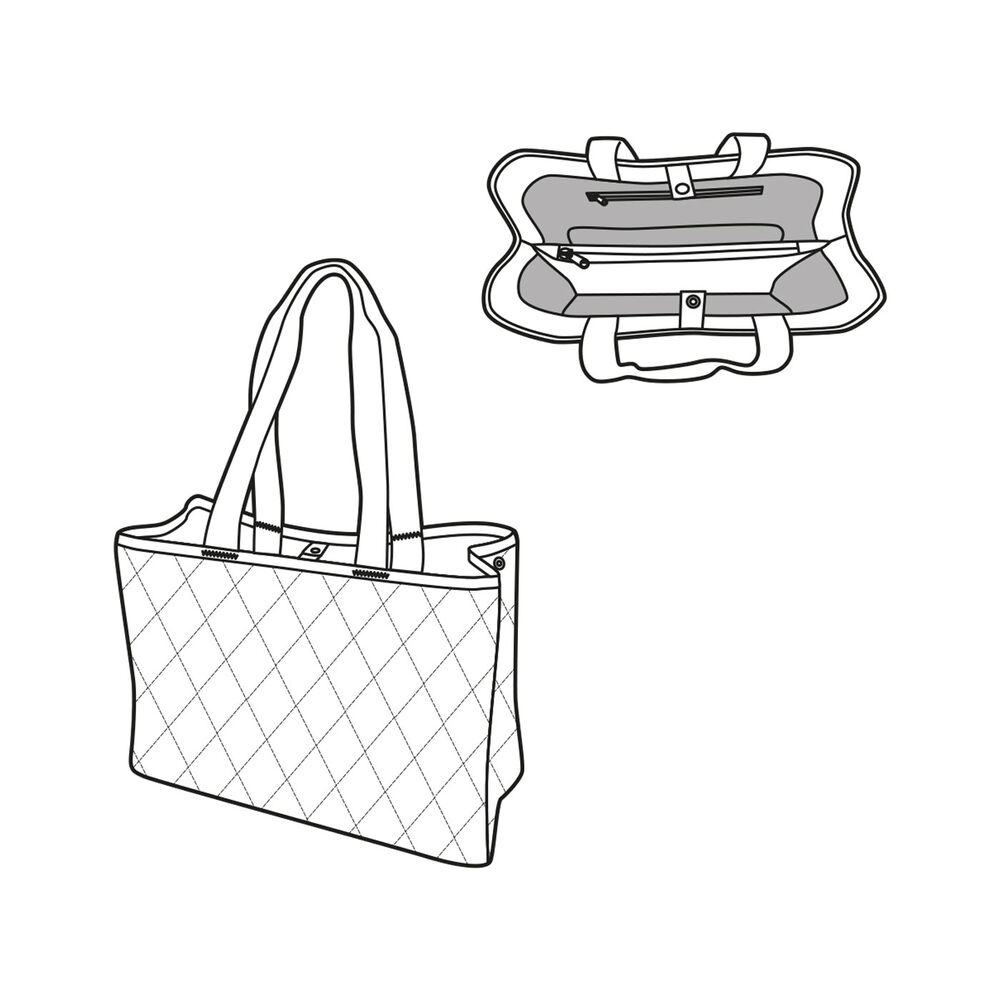 Cartera Shopper L Rhombus - Blue image number 5.0