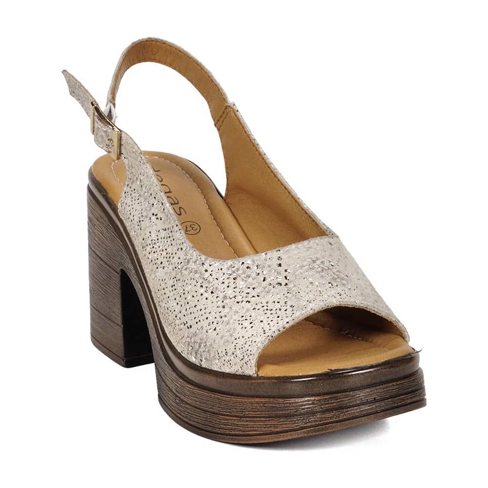 Sandalia Cuero Yanil Beige Print image number 3.0