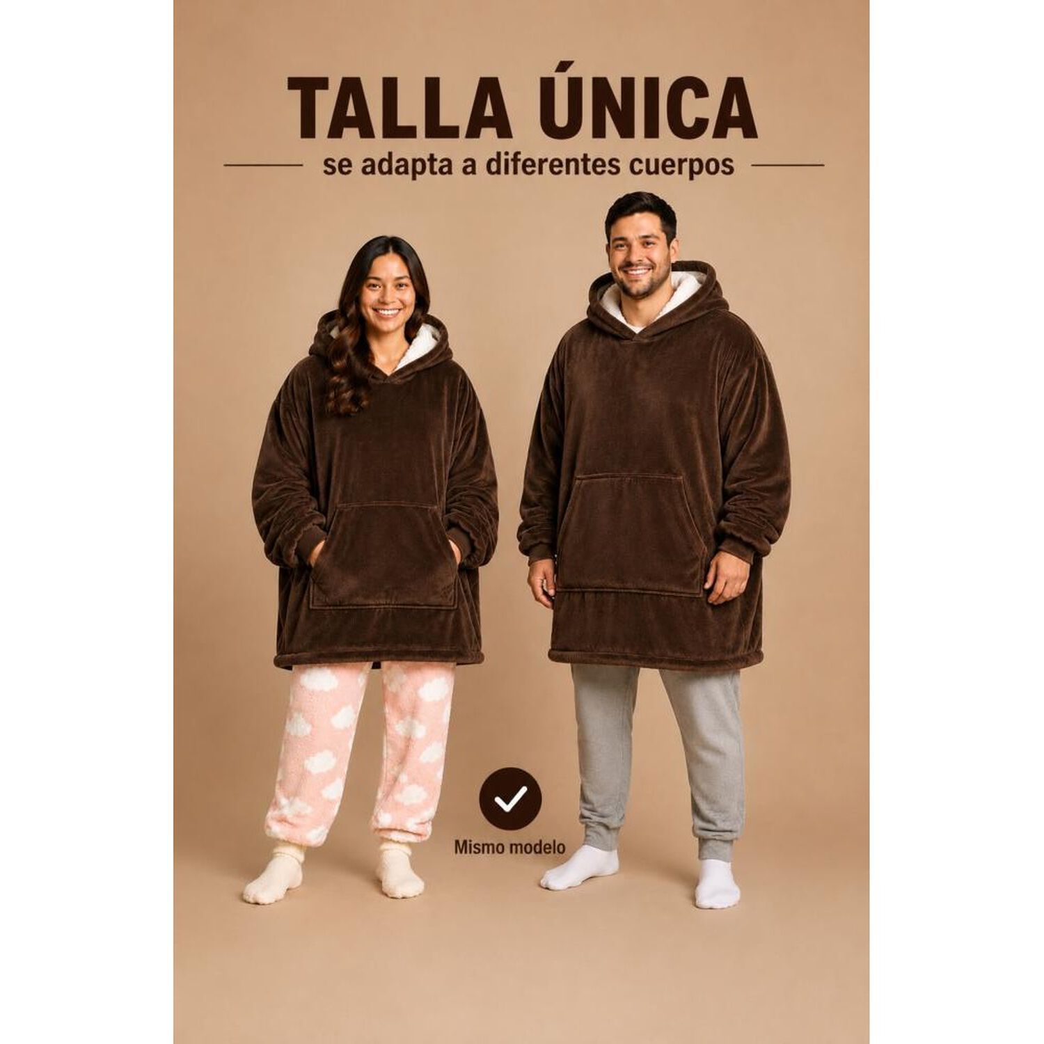 Poleron Felpa Capucha Manta Polar Invierno Unisex Talla Unic image number 16.0