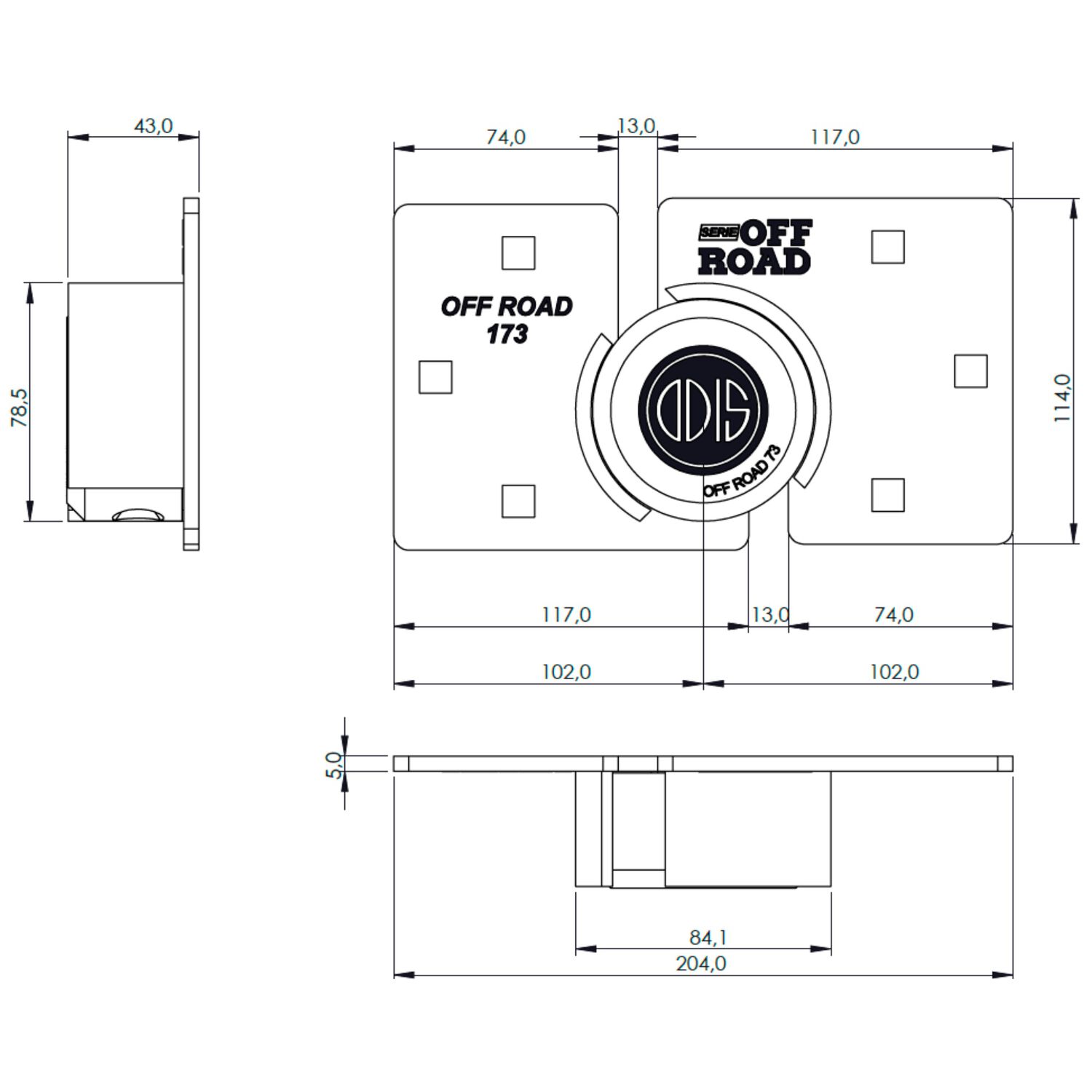 Candado Cerradura Odis Vanlock Off Road 173 Para Camionetas De Puertas Abatibles image number 7.0