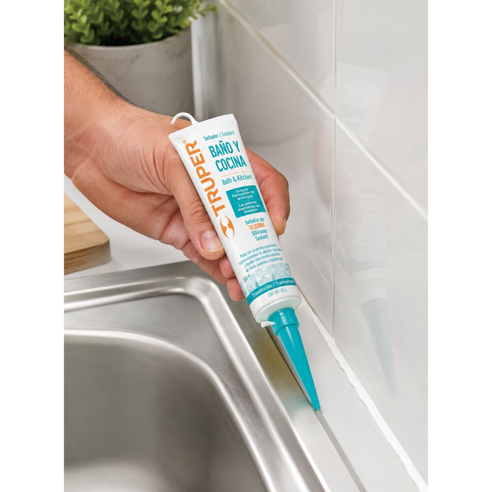 Silicona Sellador Ba&ntilde;o Y Cocina Blanca Interior Y Exterior image number 0.0