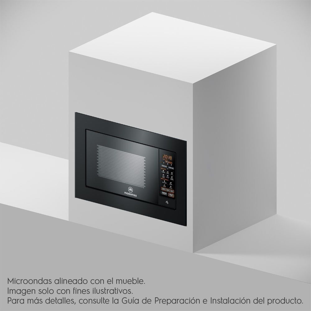 Microondas Empotrable Mademsa 27 Litros Digital Mm2en Negro image number 6.0