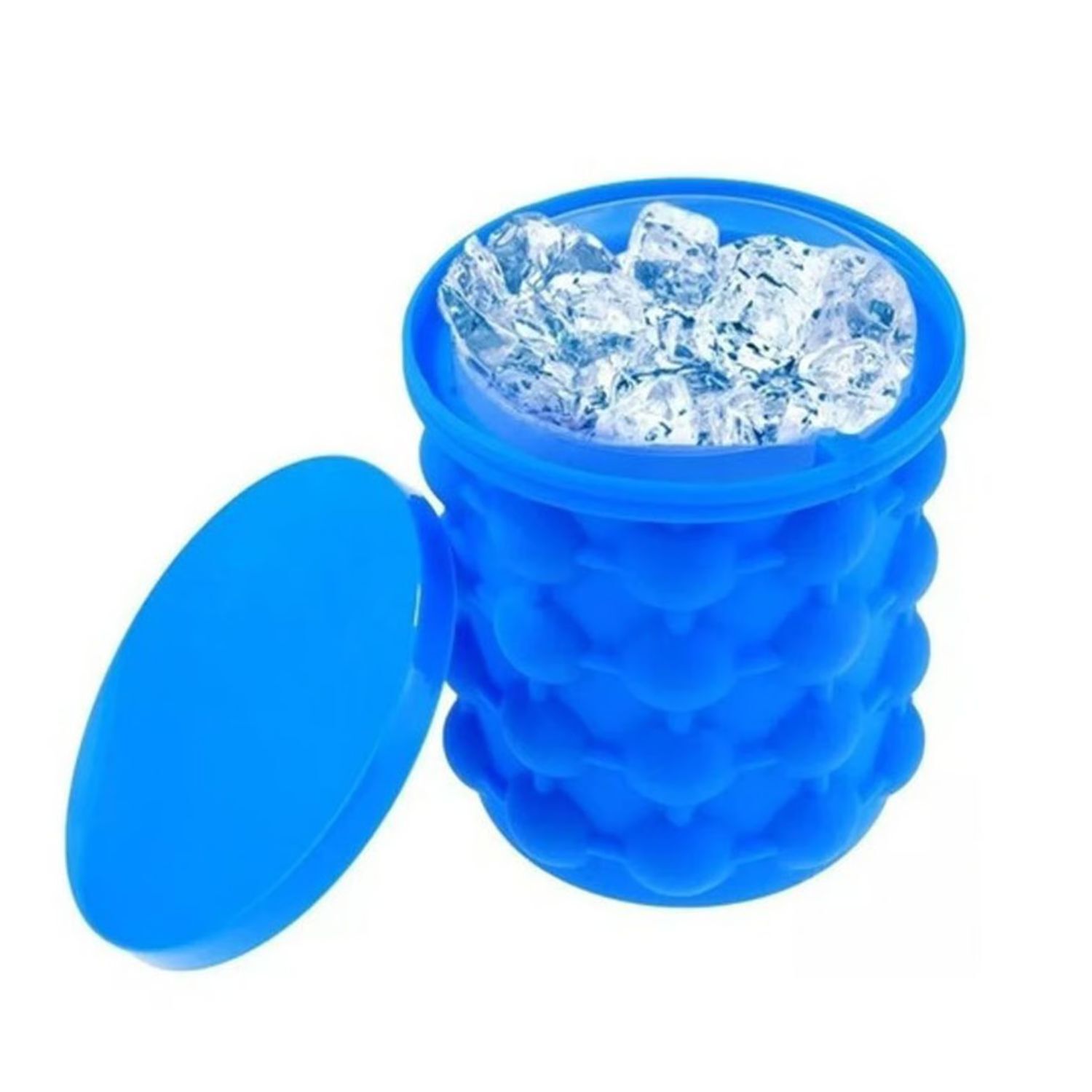 Molde Silicona Cubitos Hielo Azul Port&aacute;til Reutilizable image number 0.0