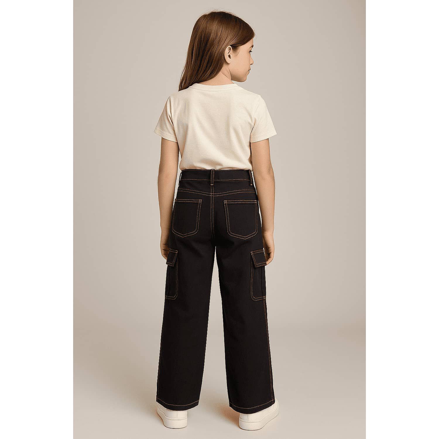 Pantal&oacute;n Jeans Cargo Ni&ntilde;a Moda Urbana image number 1.0