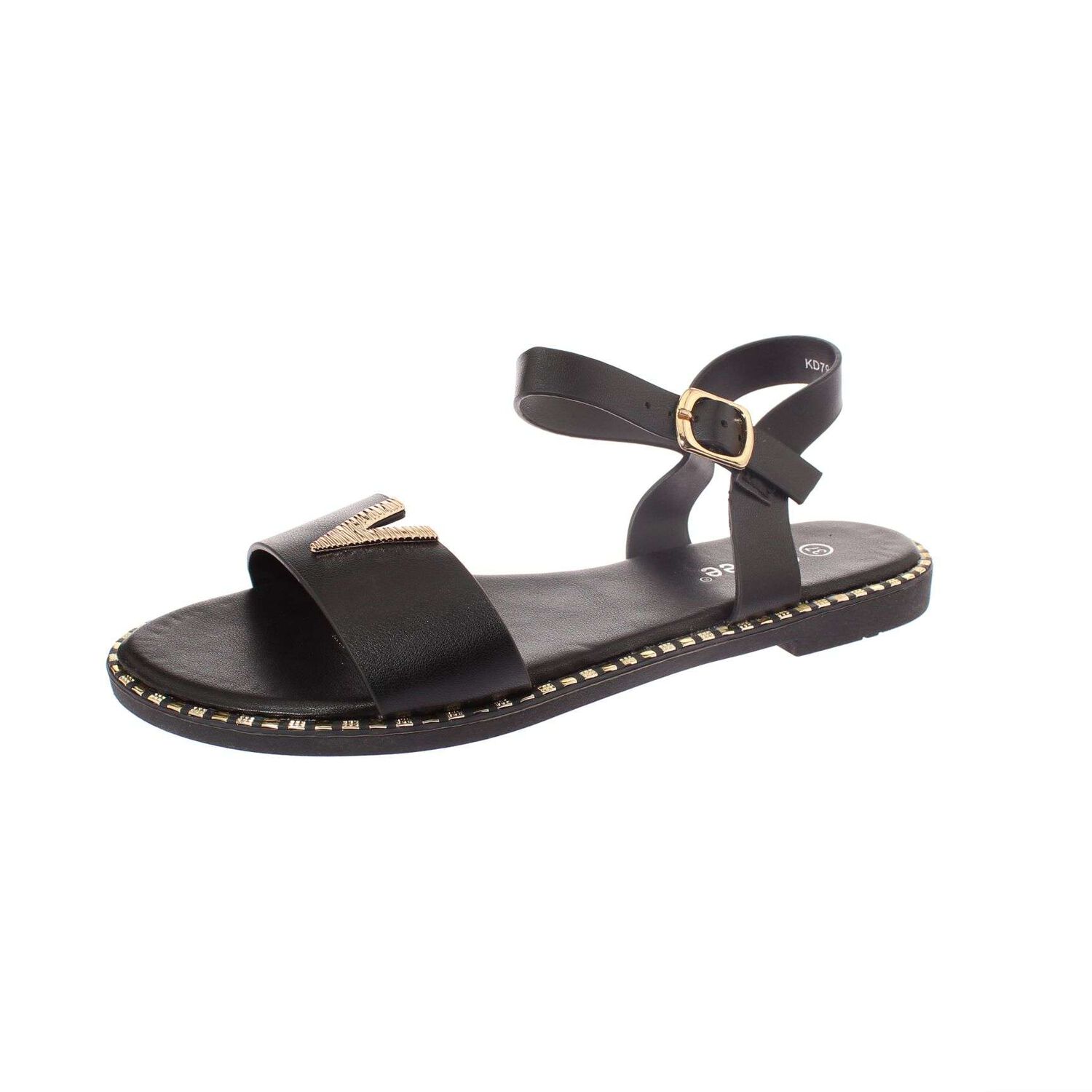 Sandalia Negro V&iacute;a Franca Art. 5kd79black image number 0.0