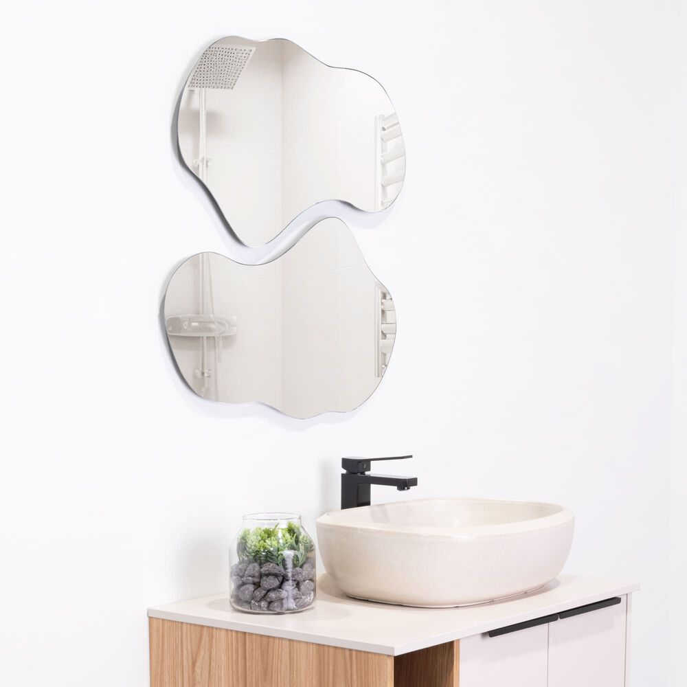 Set X2 Espejos 35x60x1,9 Cm Forma Irregular image number 2.0
