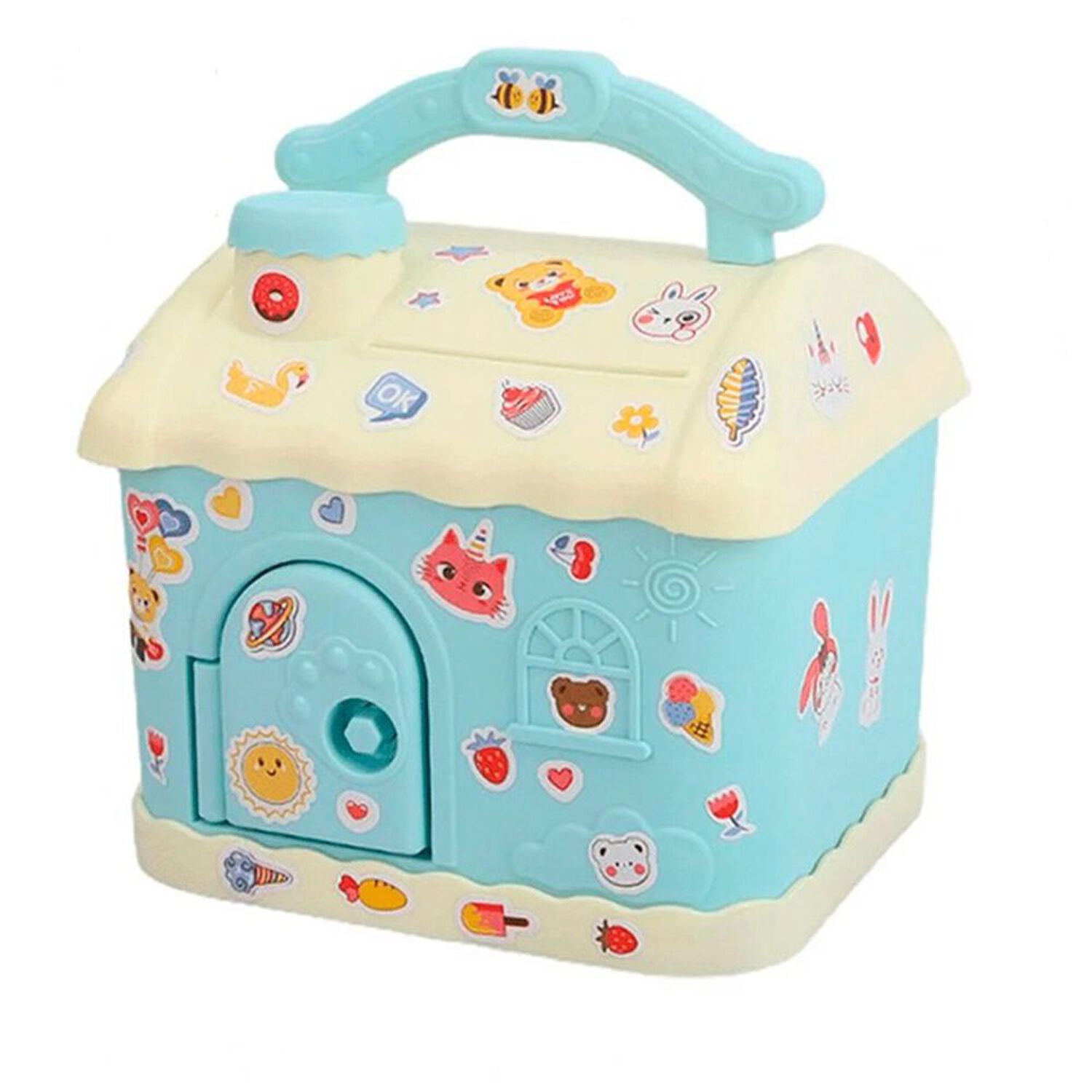 Alcanc&iacute;a Infantil Casa Con Llave Y Stickers image number 0.0
