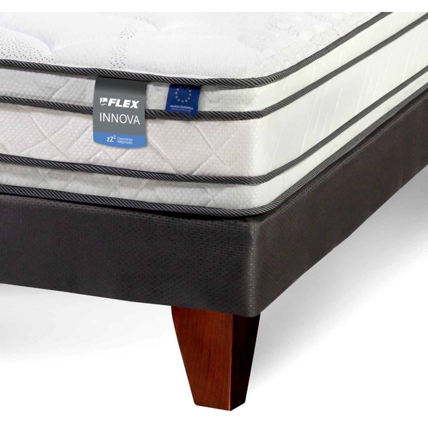 Cama Europea Flex Innova / 2 Plazas / Base Dividida + Respaldo image number 2.0