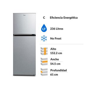 Refrigerador Top Freezer Midea MDRT346MTF50IN / No Frost / 236 Litros / C
