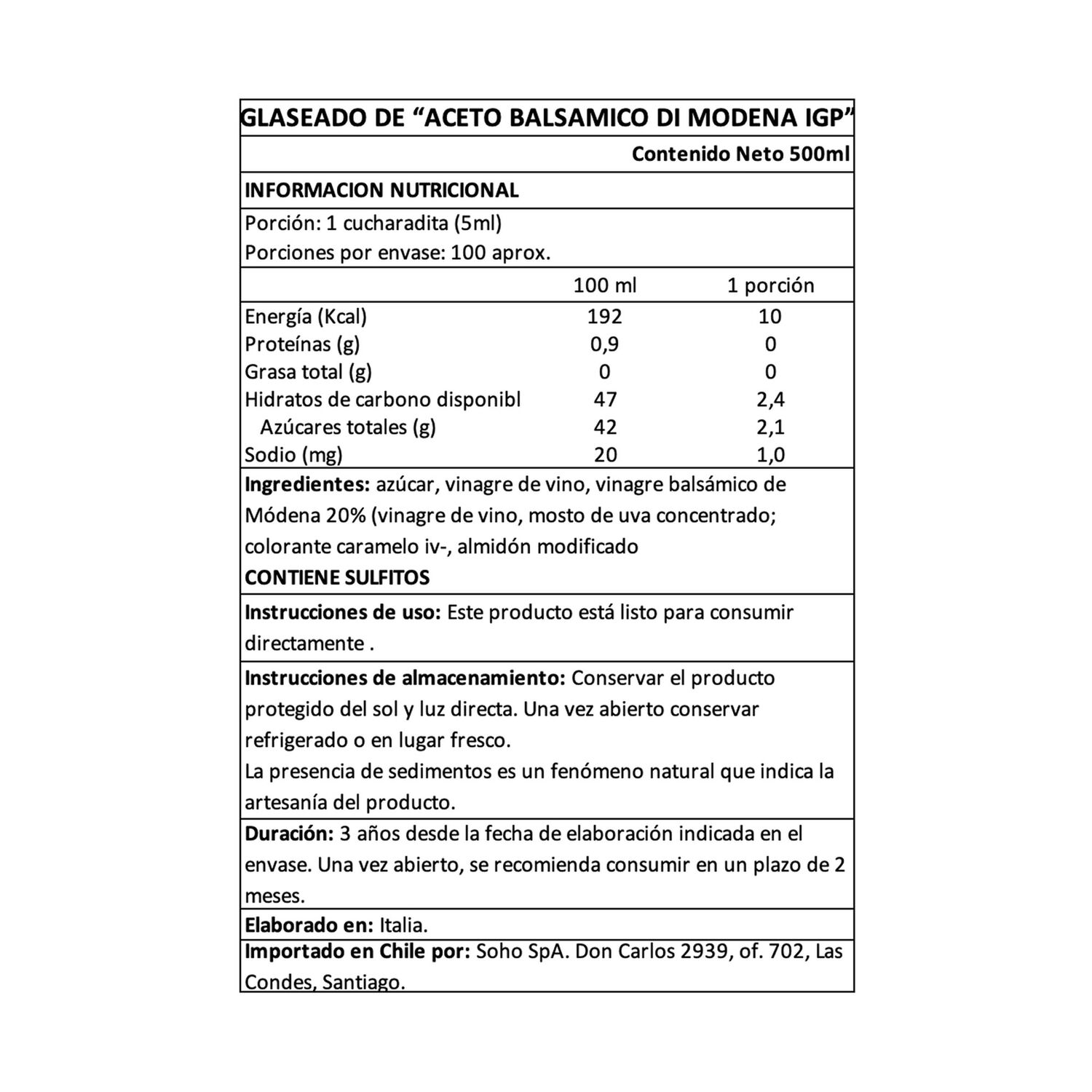 Vinagre Bals&aacute;mico Glaze Andrea Milano 1 X 500 Ml image number 4.0