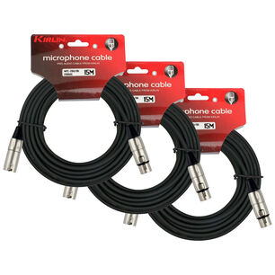 Pack 3 Cables Microfono Xlr De 15 Mts Kirlin