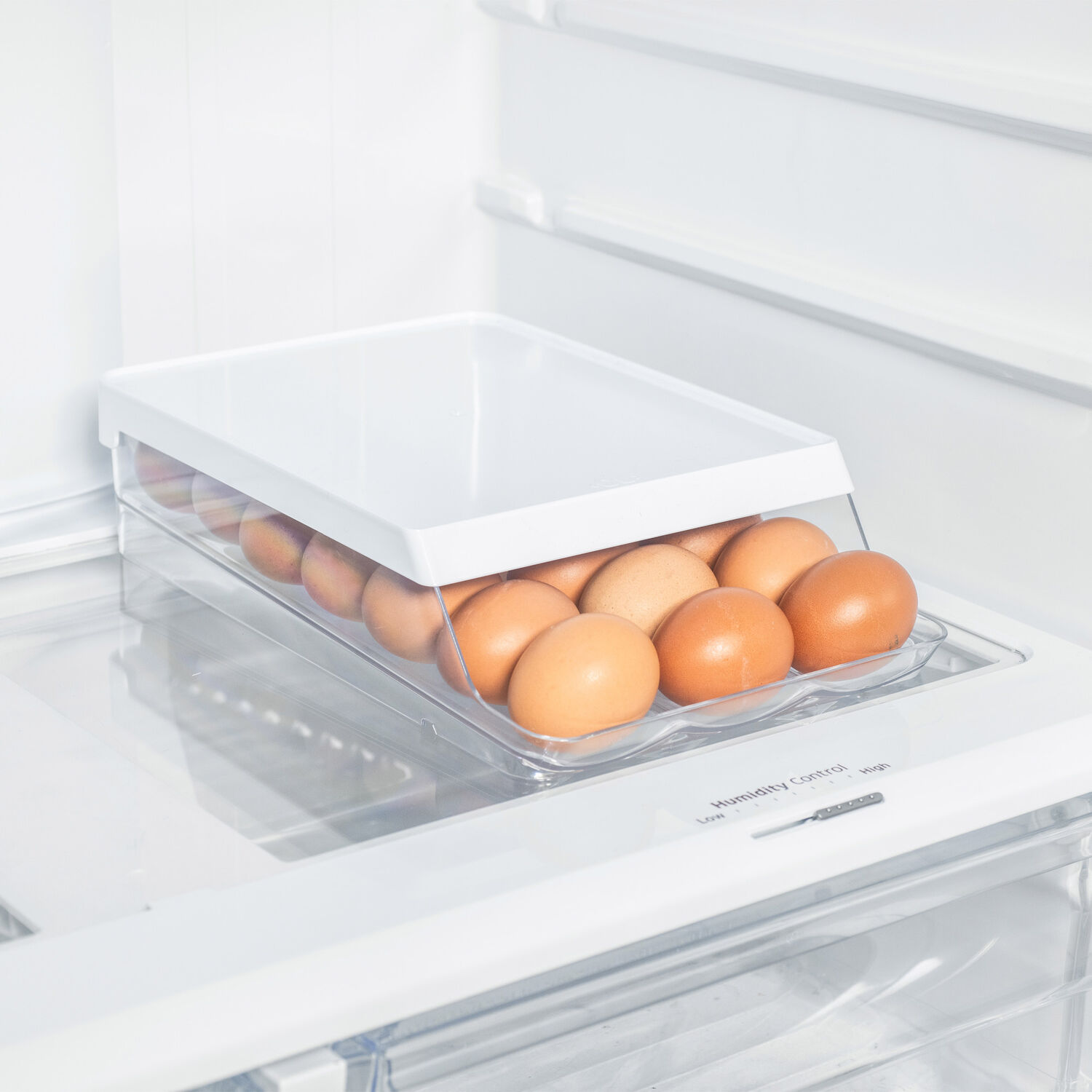Organizador De Huevos Roll Clear Fresh 21 Un Blanco Ou image number 1.0
