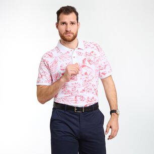 Polera Estampada Manga Corta Cuello Piqu&eacute; Hombre Peroe