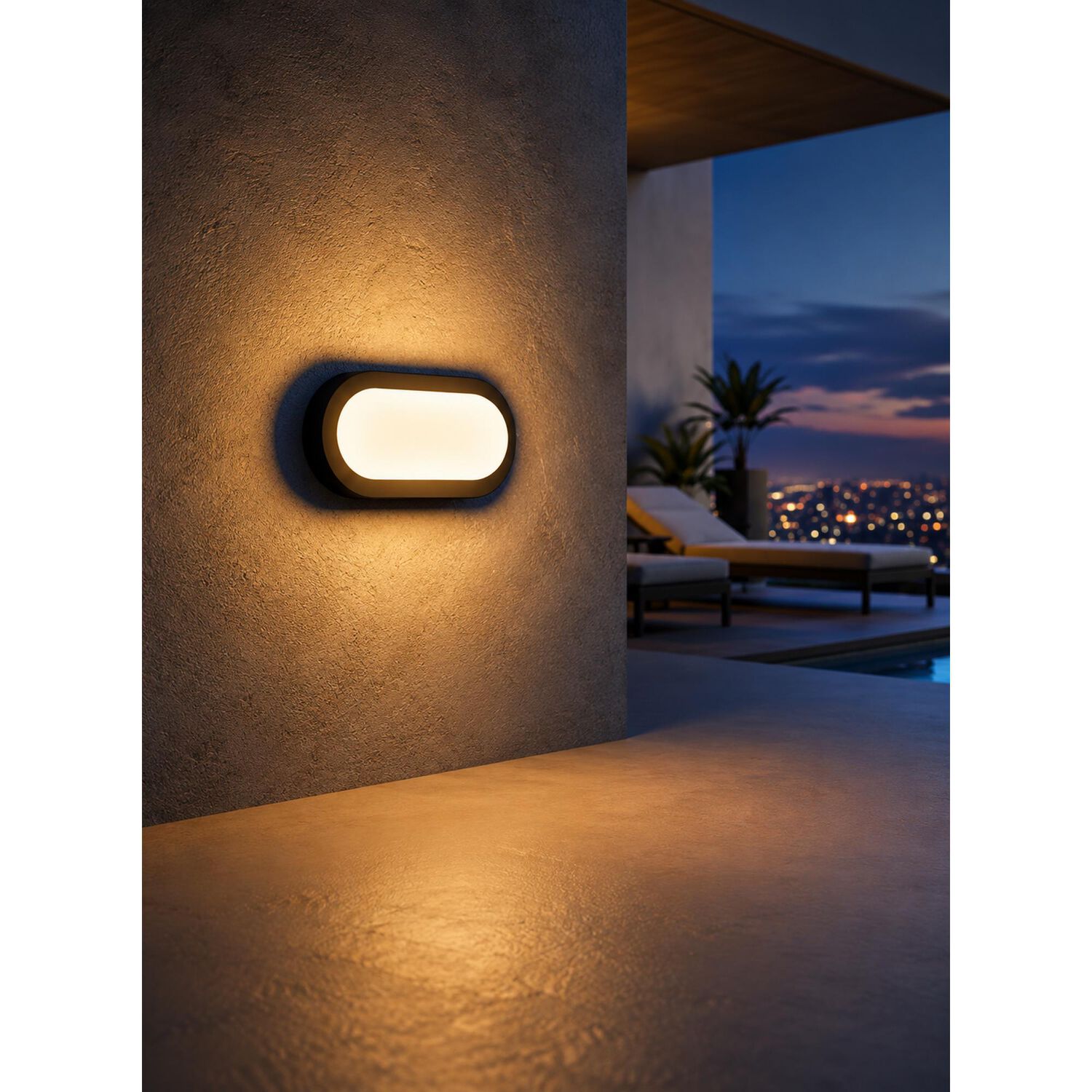 Foco Led Tortuga Negro 9w Para Muro Exterior Interior image number 3.0