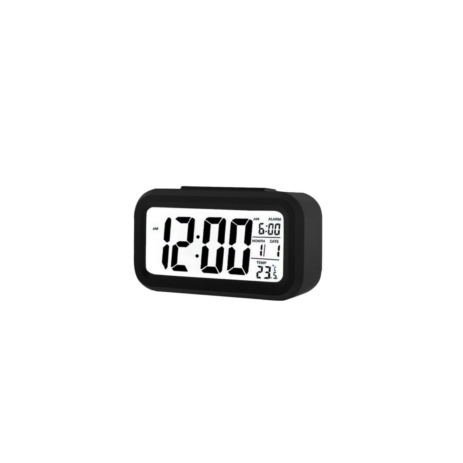 Reloj Despertador Pantalla Lcd Fecha Y Calendario Negro - Ps image number 0.0