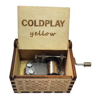 Caja Musical Coldplay Yellow Con Manivela