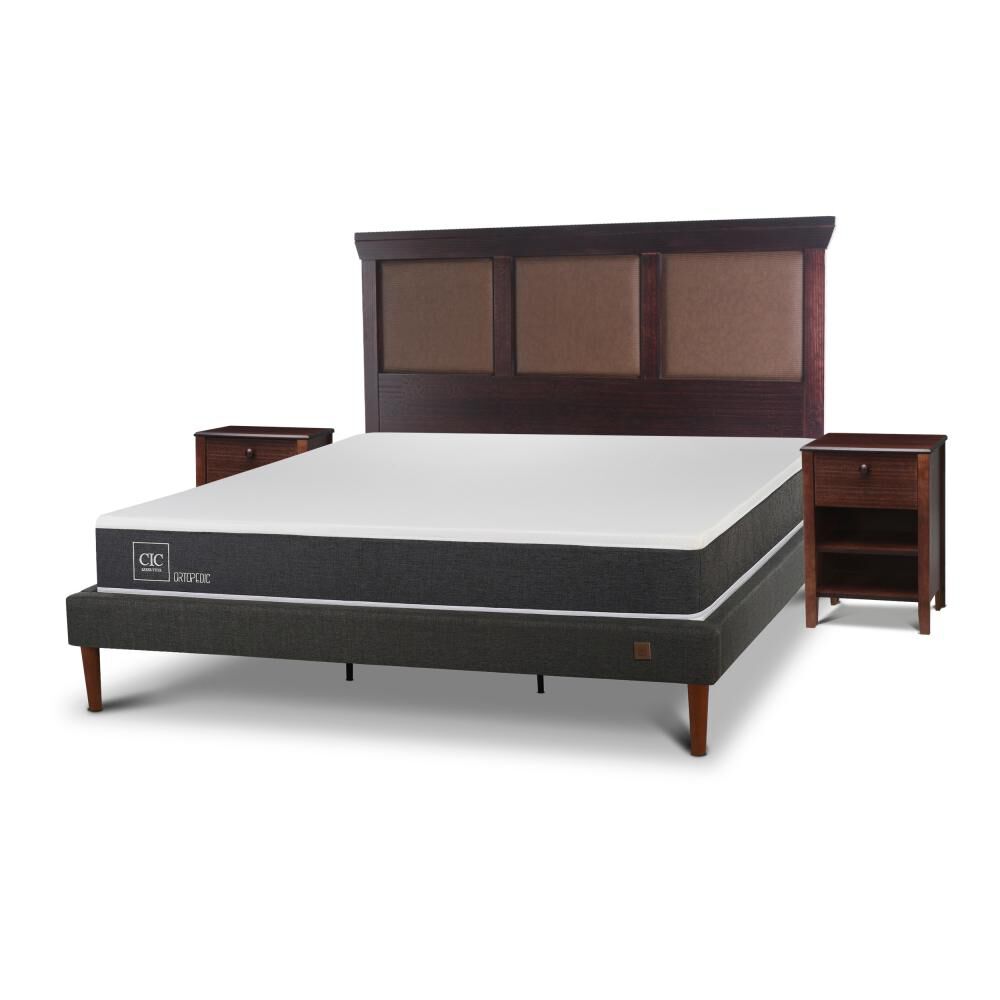 Cama Europea Cic New Ortopedic / King / Base Normal + Set De Maderas image number 7.0