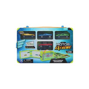 Caja De Almacenamiento Con 4 Autos Die Cast Y Mapa Happy Line