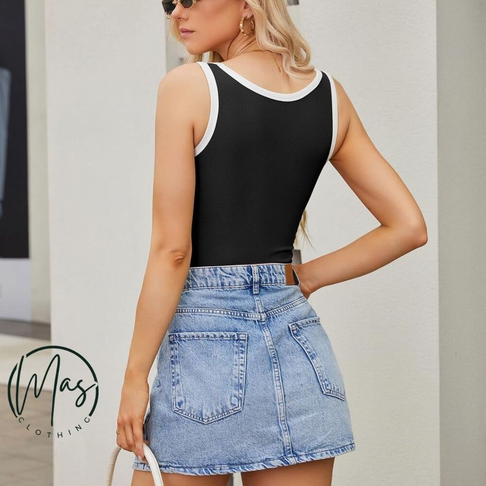 Pack 6 Poleras Mujer Sin Mangas Elasticada Colores Surtidos image number 2.0