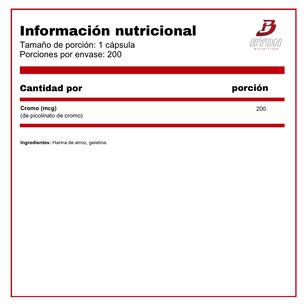 Picolinato De Cromo 200mcg 200 Caps