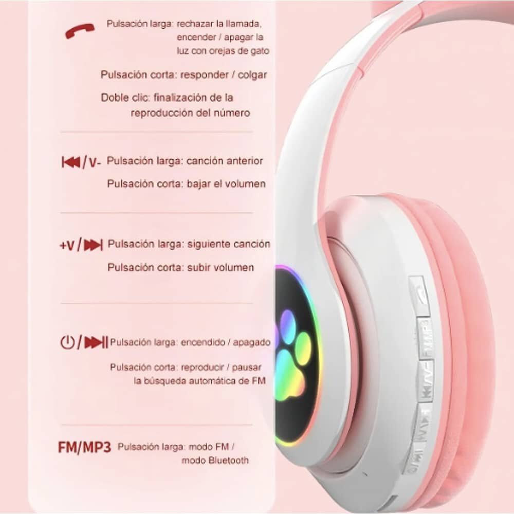 Aud&iacute;fonos Gamer Inal&aacute;mbricos Verdes Con Luz Led image number 5.0