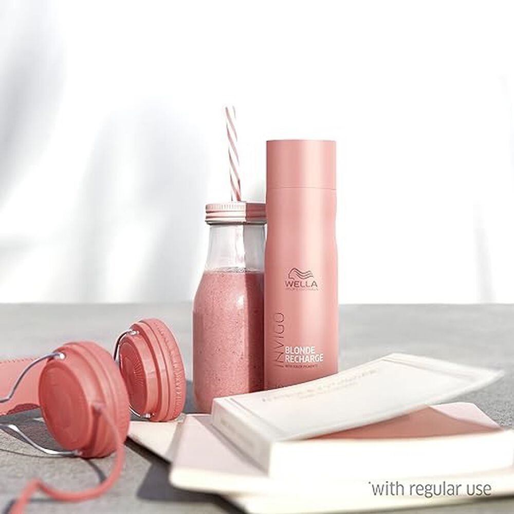 Shampoo Blonde Recharge Wella 250ml Cabellos Rubios image number 5.0
