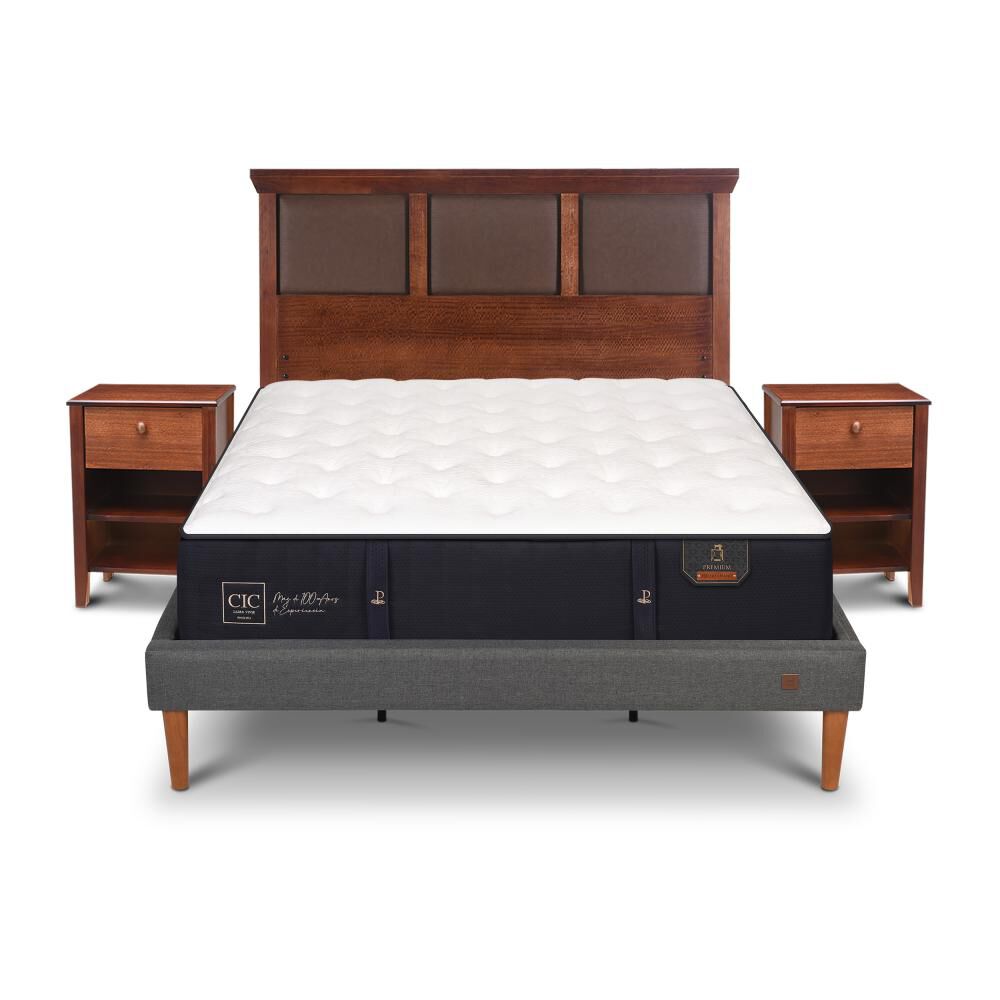 Cama Europea Cic Premium / King / Base Normal + Set De Maderas image number 0.0