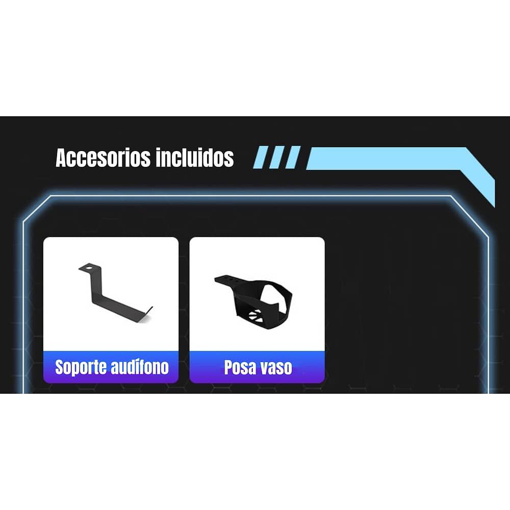 Escritorio Gamer 120x60x73cm Con Luces Negro Lubabycas image number 4.0