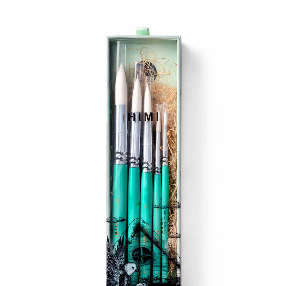 Himi - Miya Little Bird Set De 5 Pinceles Acuarela Verde image number 0.0