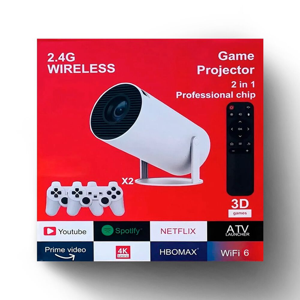 Proyector Para Video Juegos + 2 Controles 4k Hd Retro image number 3.0