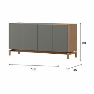 Buffet Barcelona 4 Puertas + 1 Caj&oacute;n Verde-roble