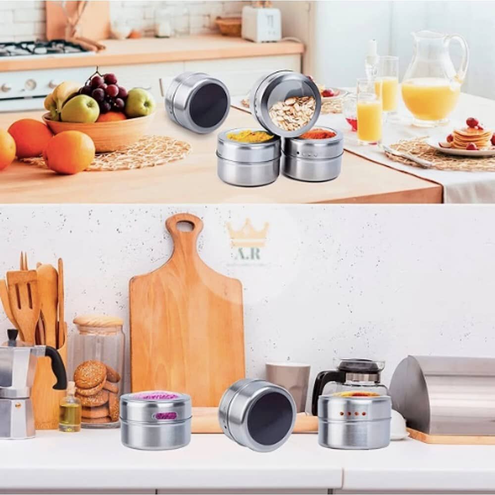 Set Especieros Frasco Condimenteros Imantados Con Soporte X6 image number 2.0