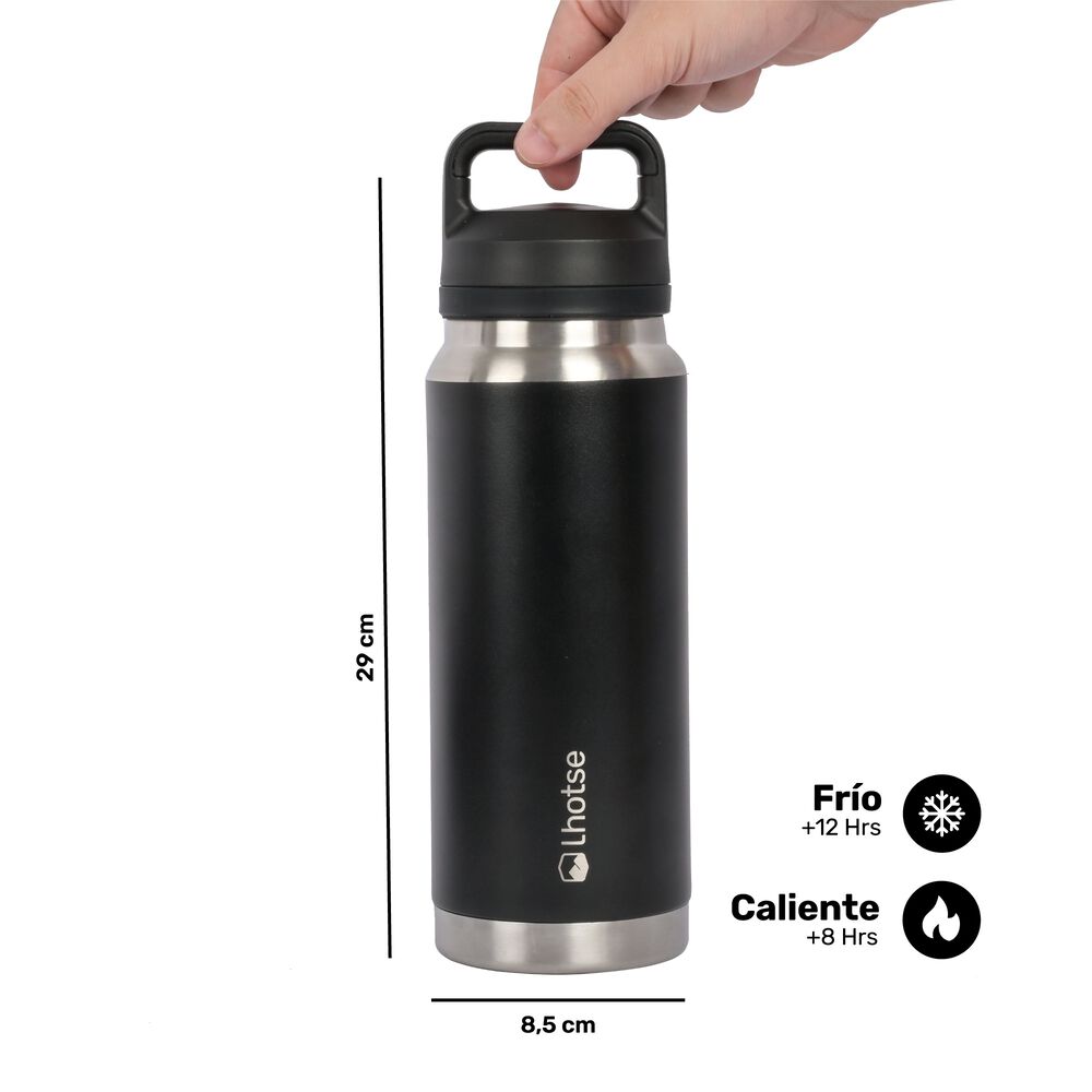 Botella T&eacute;rmica Insulada Indo 800ml Black Lhotse image number 3.0