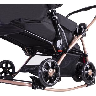 Coche Cuna Paseo Bebesit Balancin Sx Negro Dorado