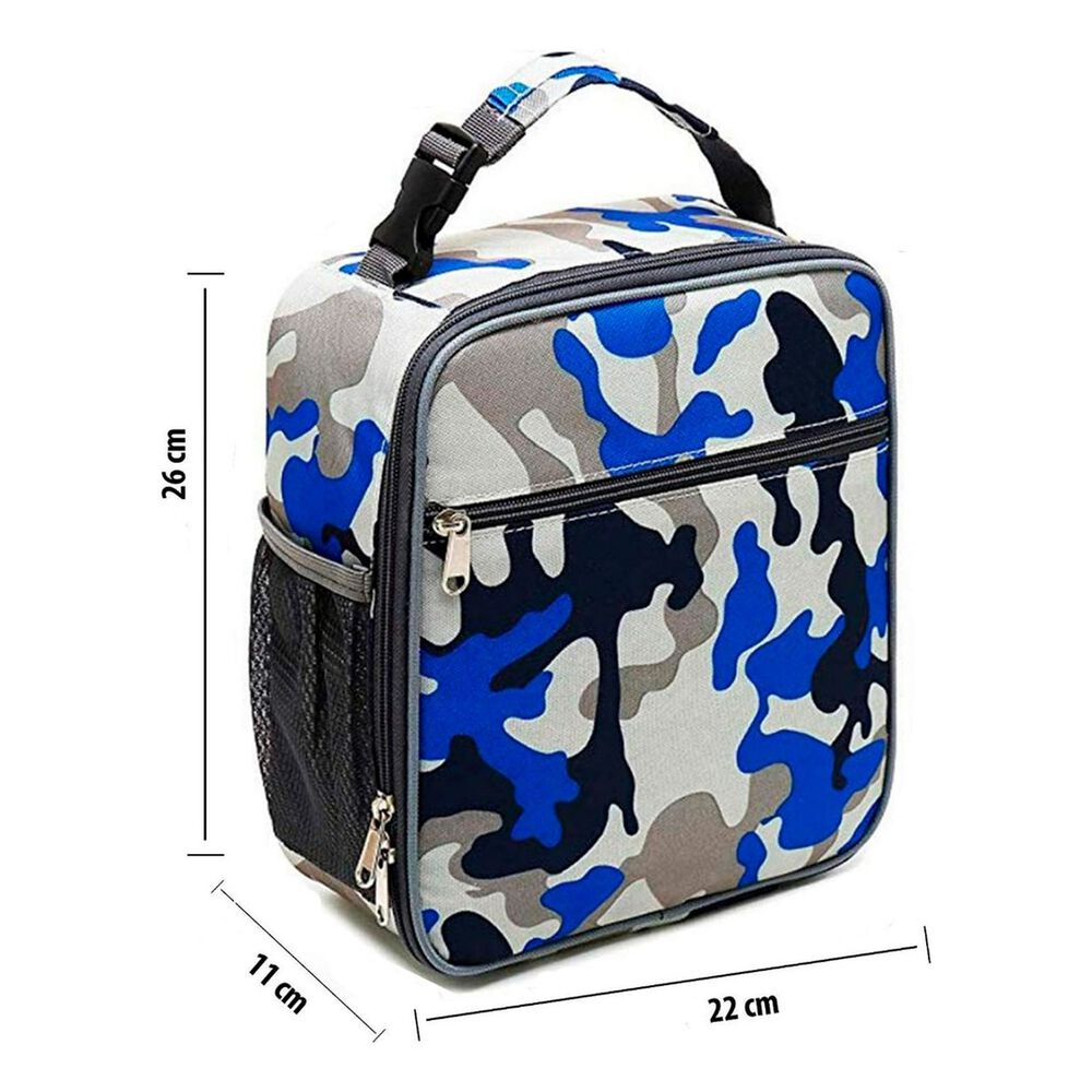 Lonchera Térmica Portátil Militar Azul Para Hombre image number 2.0