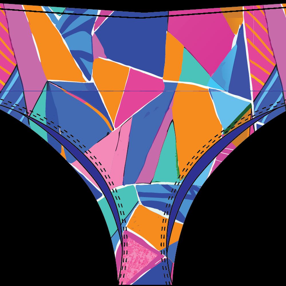 Bikini Calzón Cadera Ajustable Estampado Azul image number 0.0