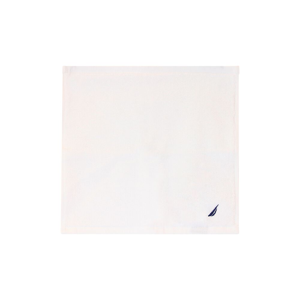 Toalla De Cara Nautica 100% Algod&oacute;n Premium 30x30cm Blanca-azul image number 0.0