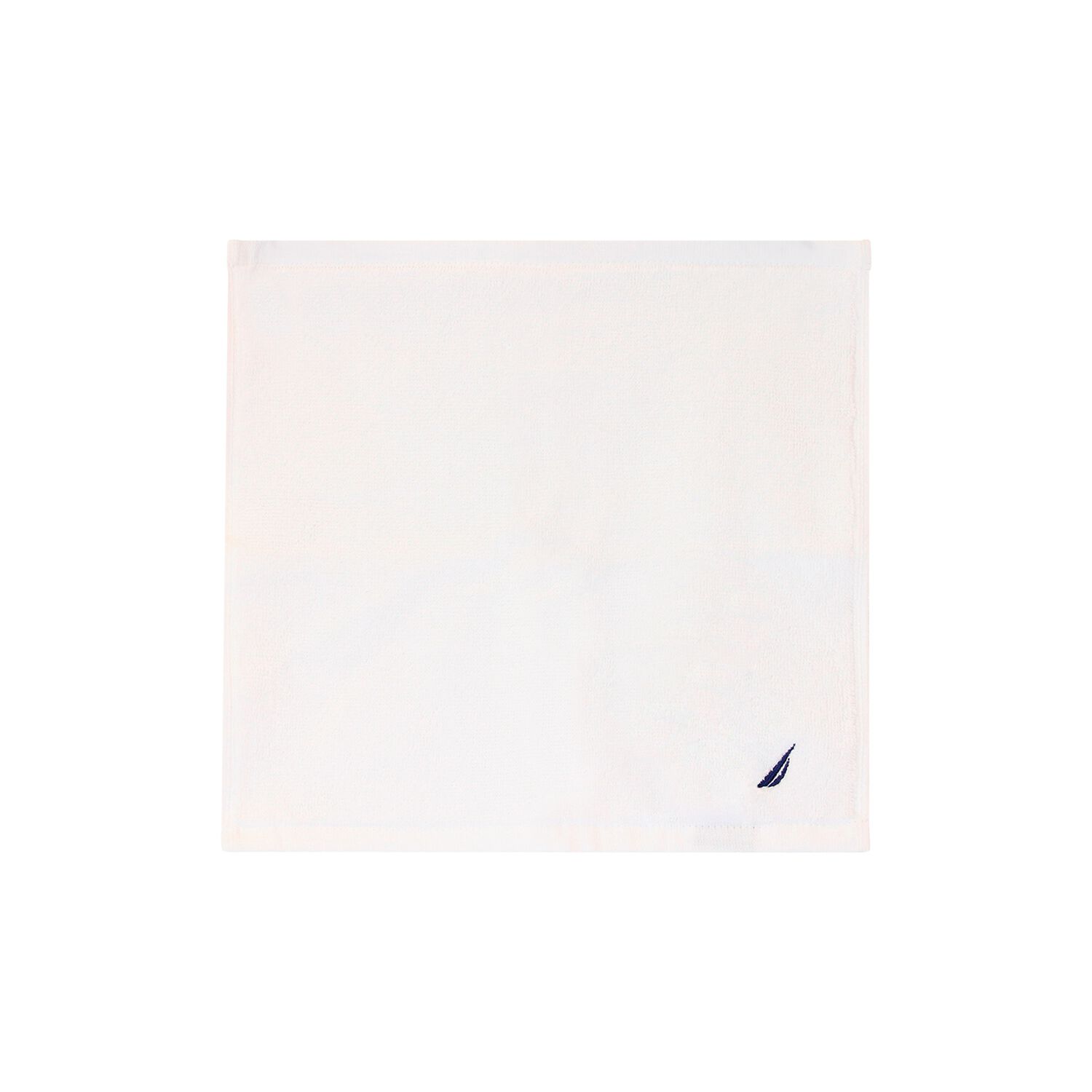 Toalla De Cara Nautica 100% Algod&oacute;n Premium 30x30cm Blanca-azul image number 0.0