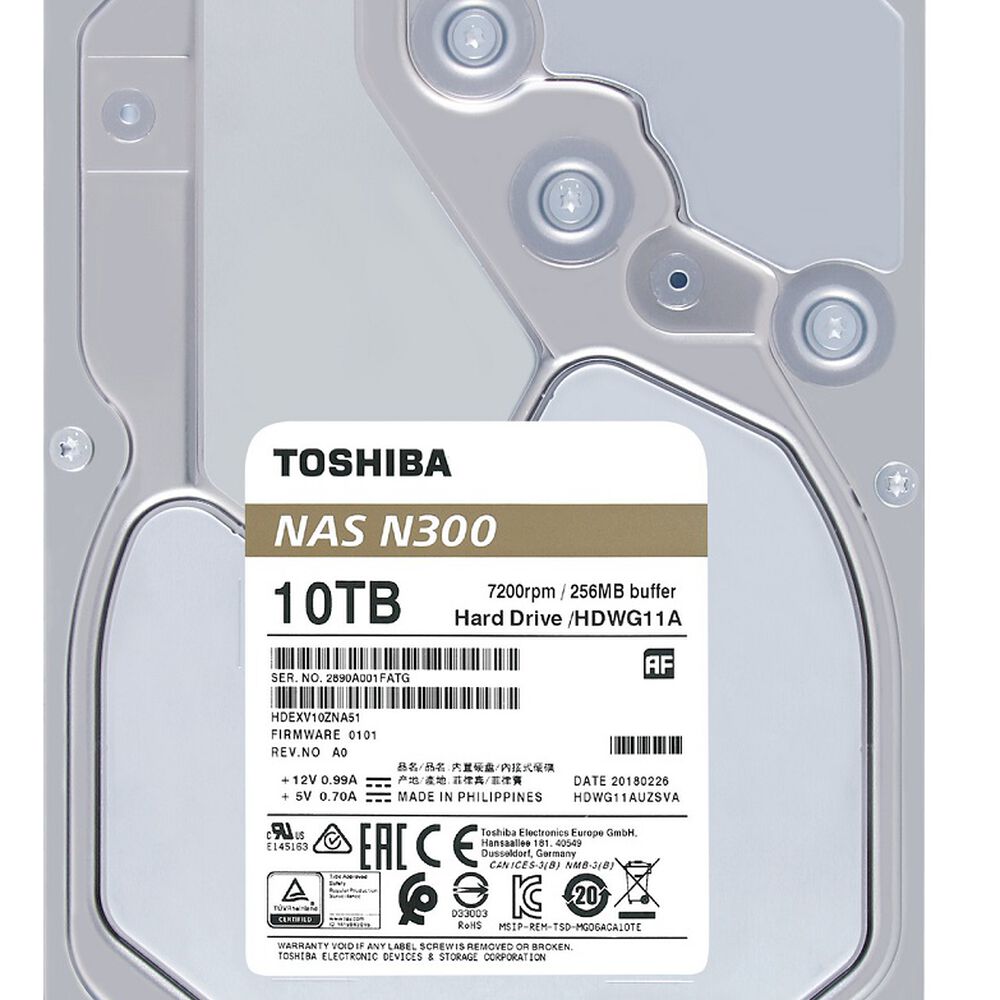 Toshiba Disco Duro Nas 10tb N300 3.5 Sata Hdwg11axzsta image number 4.0