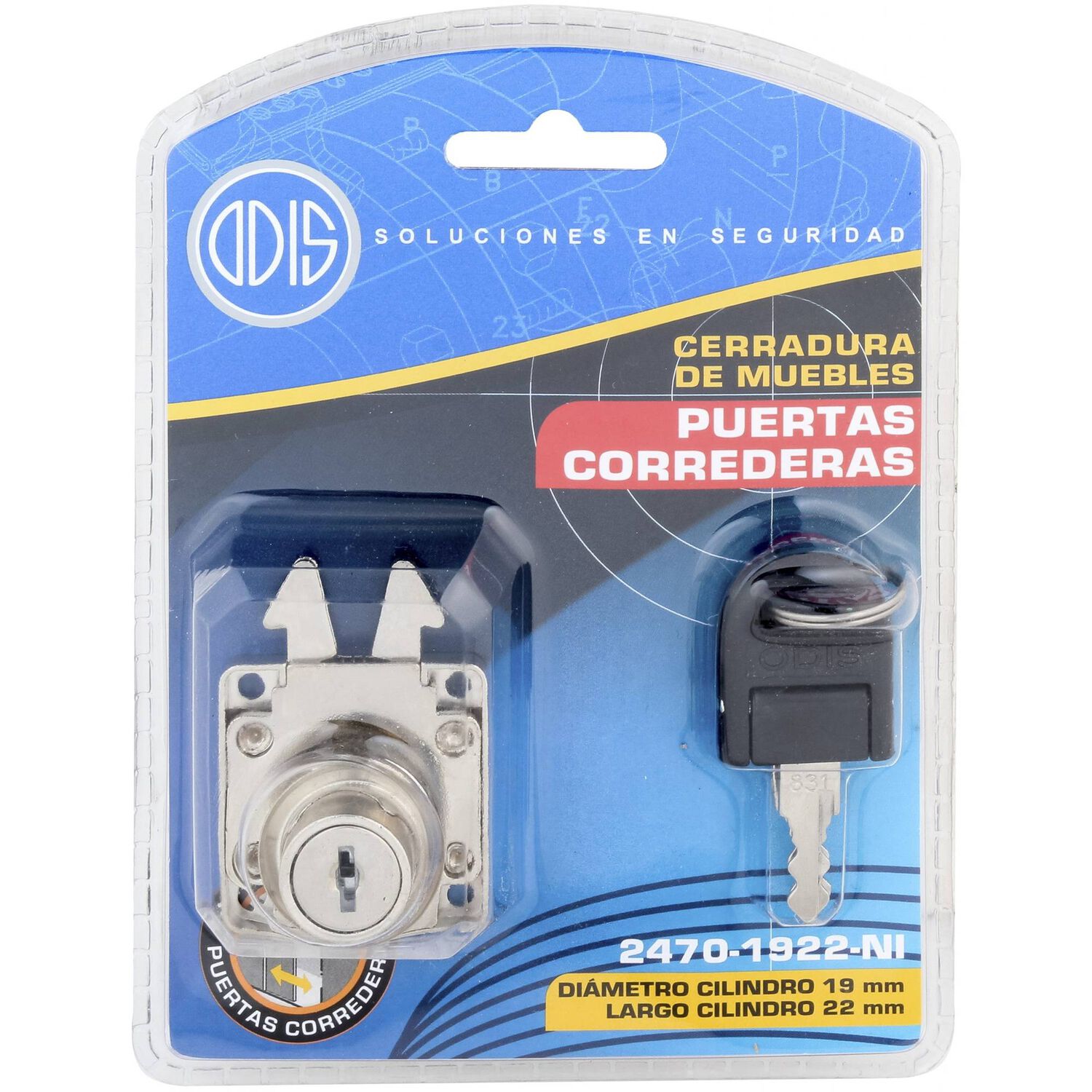 Cerradura Para Muebles Odis Corredera 2470-1922 image number 7.0